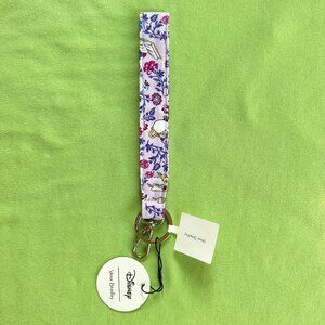 VERA BRADLEY DISNEY BELLE WIDE LOOP KEYCHAIN:NWT "BELLE PETITE FLORAL"